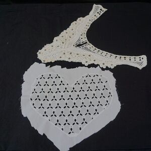 Vintage Crafting Supplies 2 Misc Pieces Of Lace And Trim